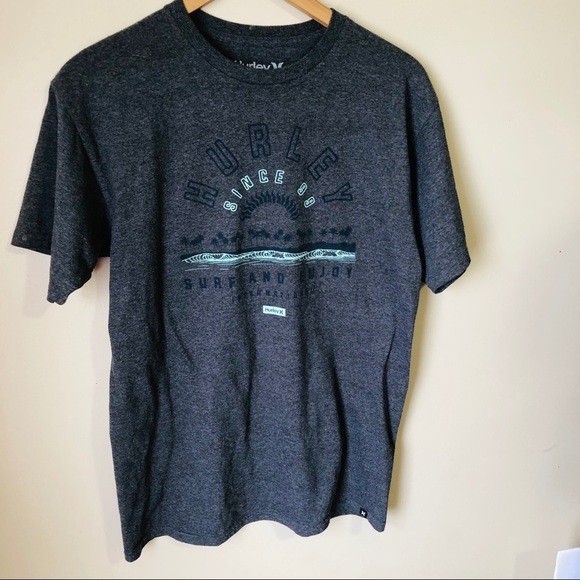 Hurley Mens Charcoal Tee - Picture 1 of 5